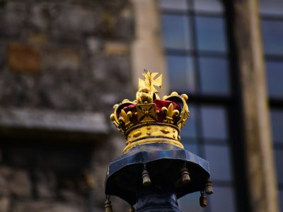 a person wearing a crown