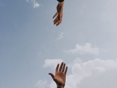 two person's arms